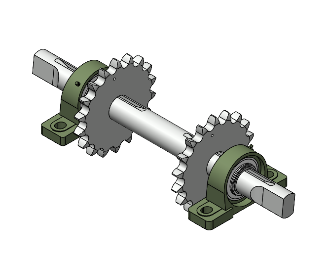 Gemonteerde Bovenas H-912 (Incl. Flenslagers)