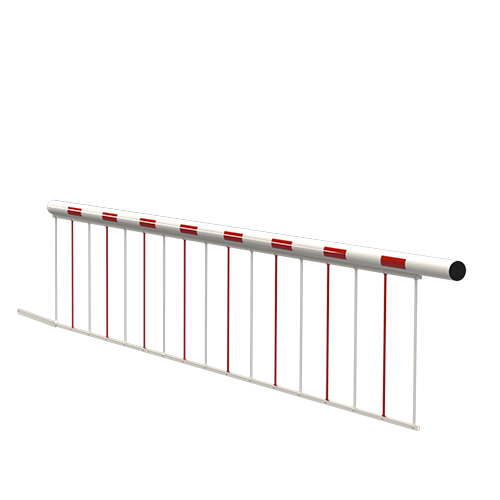 Lisse de barrière rond avec herse articulée inférieur H-69S