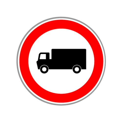 Panneau de signalisation - Accès interdit aux camions