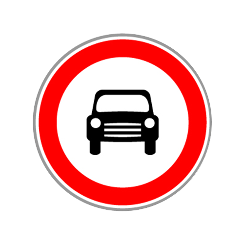 Panneau de signalisation - Accès interdit aux véhicules