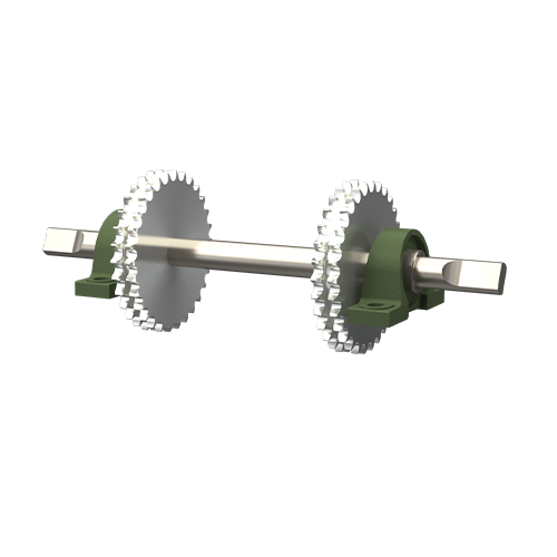 [113026] Gemonteerde Bovenas Duplex H-69 (Incl. Bloklagers)